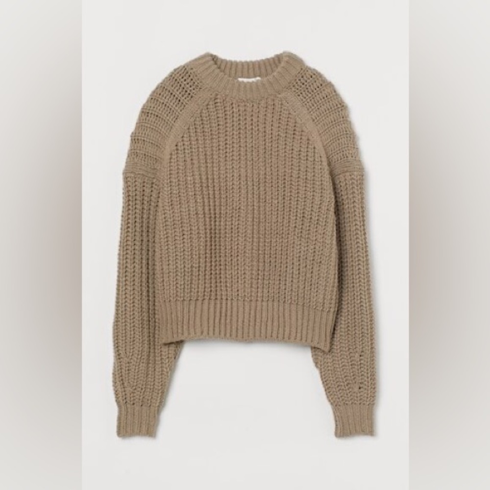 Cozy Tan Knit Sweater H&M